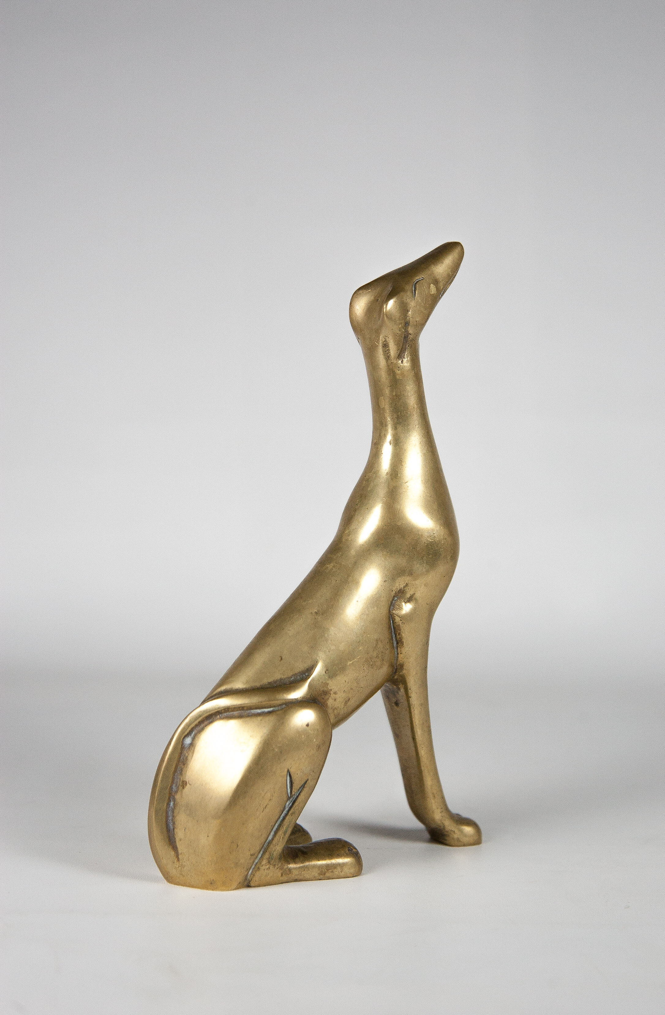 Figurine Sculpture Chien Greyhound oiseau sur holzsockel antique décoration en fonte Figurine Sculpture Chien Greyhound oiseau sur holzsockel antique décoration en fonte